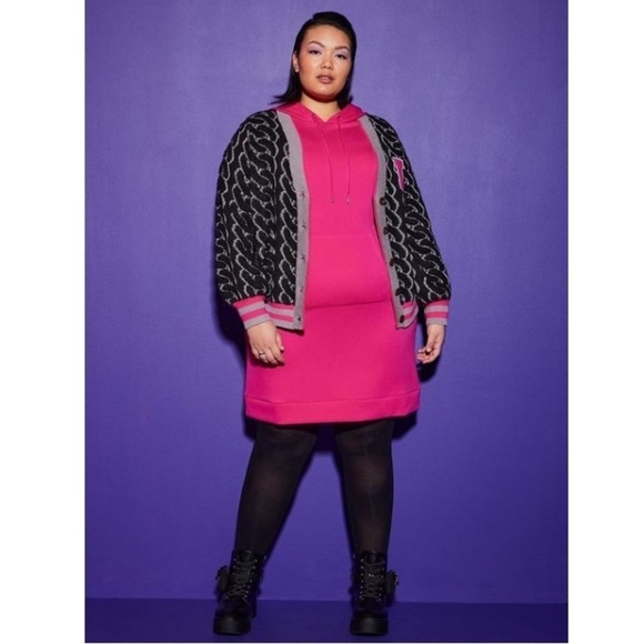 NWT LOVESICK TORRID Jacquard Button Front Crop Sweater Cardigan - Picture 3 of 6